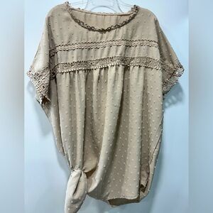 XL Elegant Tan Women's Top